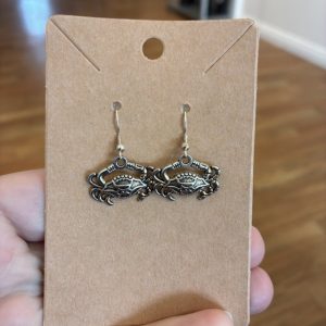 Medium crab earrings front