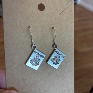 Passport earrings front